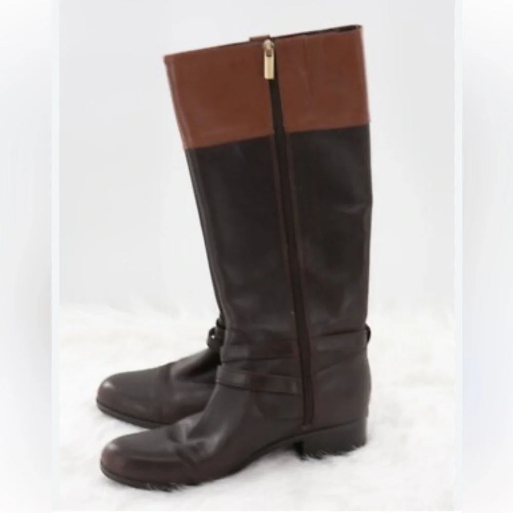 Marc Fisher Audrey Leather Riding Boots Dark Academia / Coastal Cowgirl Size 9.5